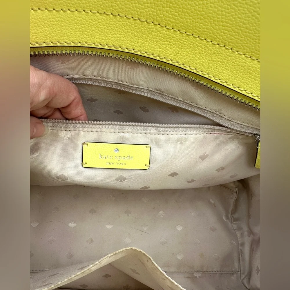 Kate Spade Patterson Drive Large Geraldine Colorblock Satchel Limelight Yellow